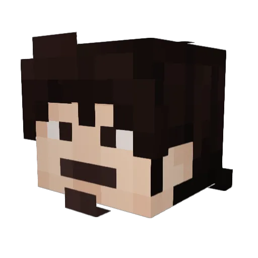 Haulte Minecraft avatar head, 3D render