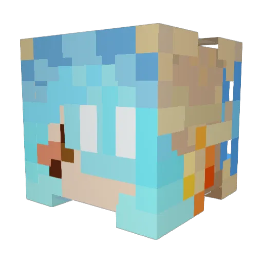 Haumea1 Minecraft avatar head, 3D render