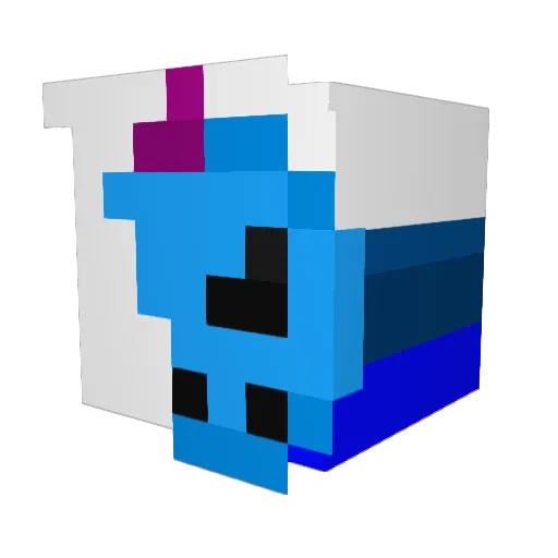 Haungo Minecraft avatar head, 3D render