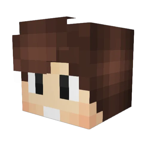 Haunse Minecraft avatar head, 3D render