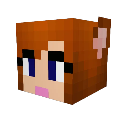 HauntChick13 Minecraft avatar head, 3D render