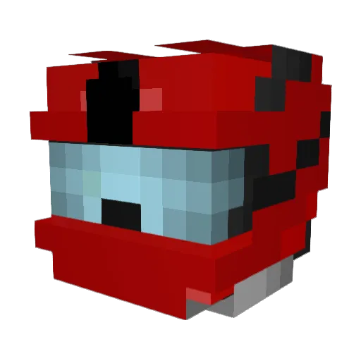 HauntedMelon Minecraft avatar head, 3D render