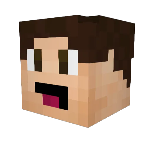 HauntedShor Minecraft avatar head, 3D render