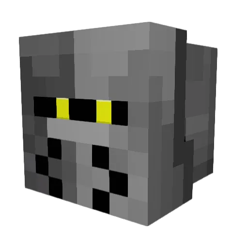 HauntedVAL Minecraft avatar head, 3D render