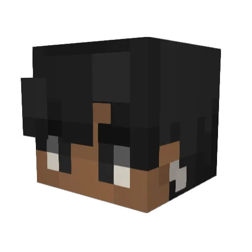 Haunterlol Minecraft avatar head, 3D render