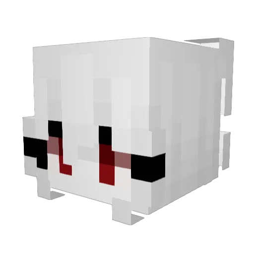 Hauntial Minecraft avatar head, 3D render