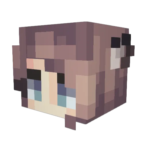 Hauntical Minecraft avatar head, 3D render
