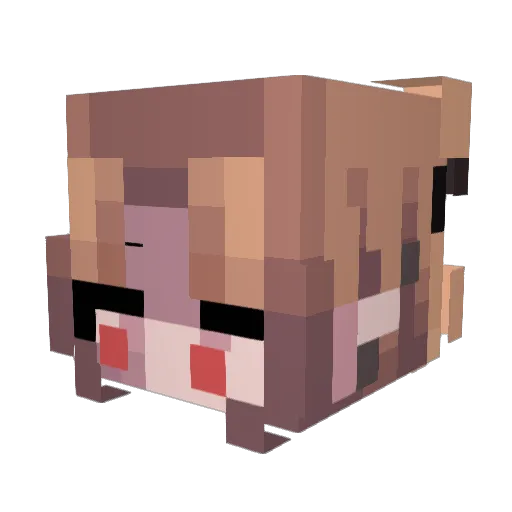 HauntingAngelic Minecraft avatar head, 3D render