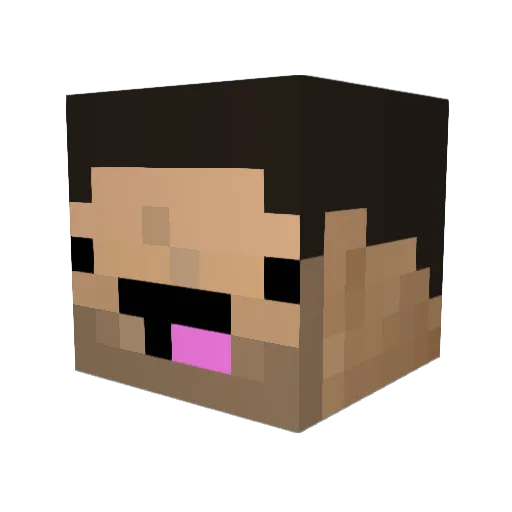 Hauteur Minecraft avatar head, 3D render