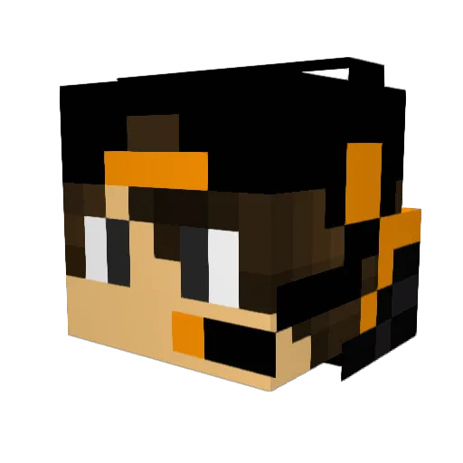 Hav0kk Minecraft avatar head, 3D render