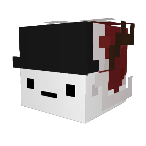 HaveNoTime Minecraft avatar head, 3D render