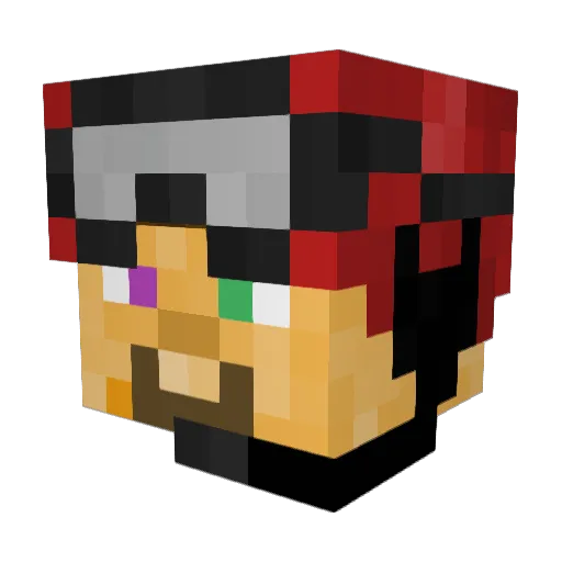 HavePlus Minecraft avatar head, 3D render