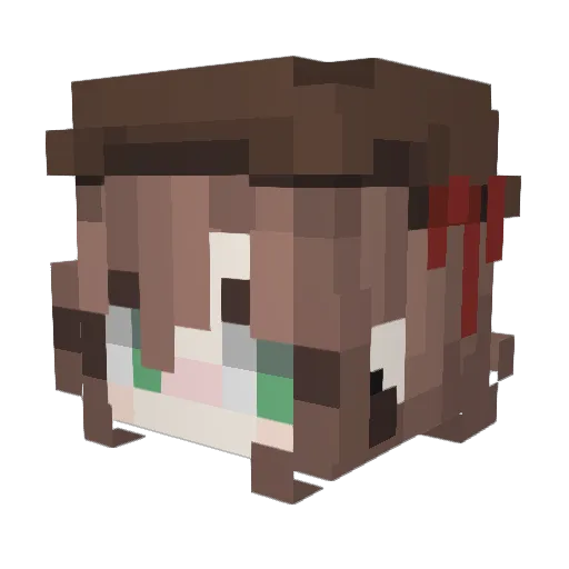 Havester Minecraft avatar head, 3D render
