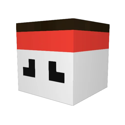 HavocBhai Minecraft avatar head, 3D render