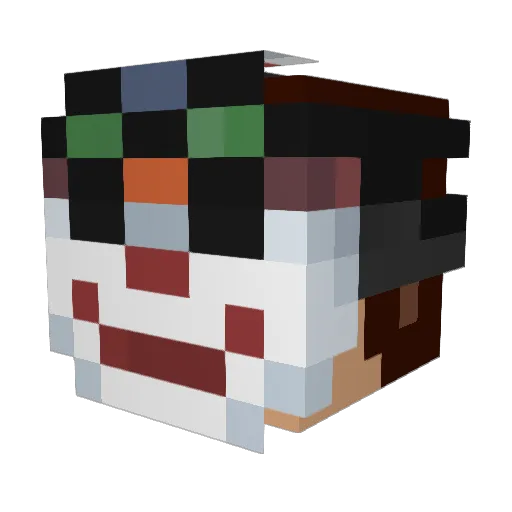 HavocNiko Minecraft avatar head, 3D render