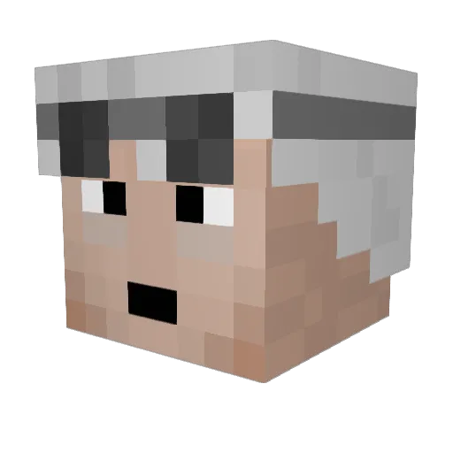 Havocchef Minecraft avatar head, 3D render