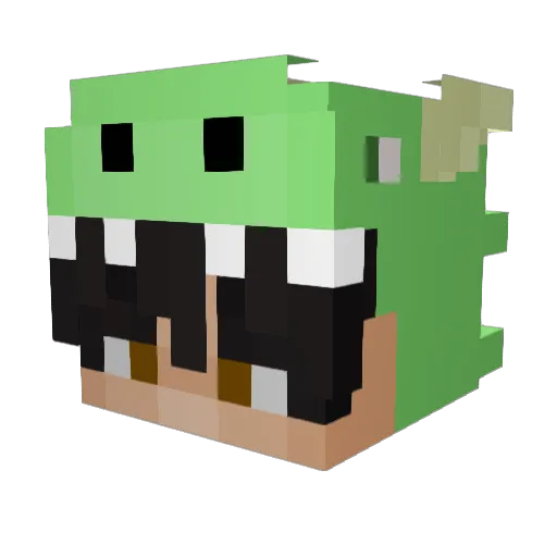 HawaiHD Minecraft avatar head, 3D render