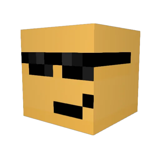 HawaiianOrange Minecraft avatar head, 3D render