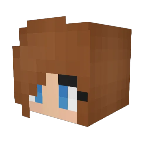 Hawararin Minecraft avatar head, 3D render