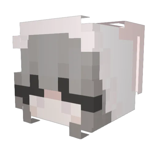 Hawardos Minecraft avatar head, 3D render