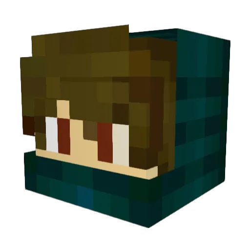 Hawashi Minecraft avatar head, 3D render