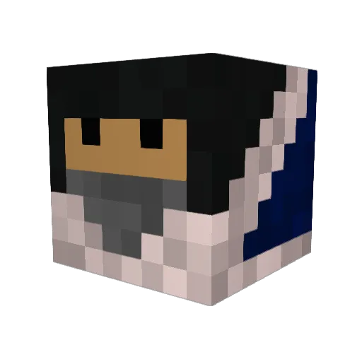 Hawbit Minecraft avatar head, 3D render