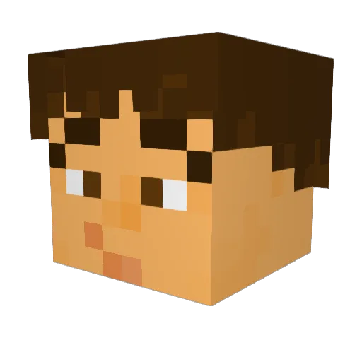 Hawk32 Minecraft avatar head, 3D render
