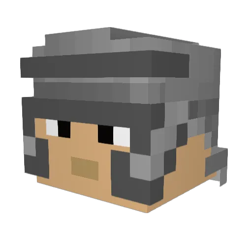 Hawk4679 Minecraft avatar head, 3D render