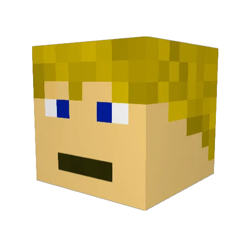 HawkBlizzard Minecraft avatar head, 3D render
