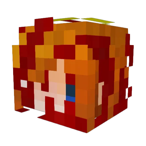 HawkClaw Minecraft avatar head, 3D render