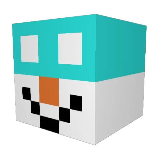 HawkFreeze Minecraft avatar head, 3D render