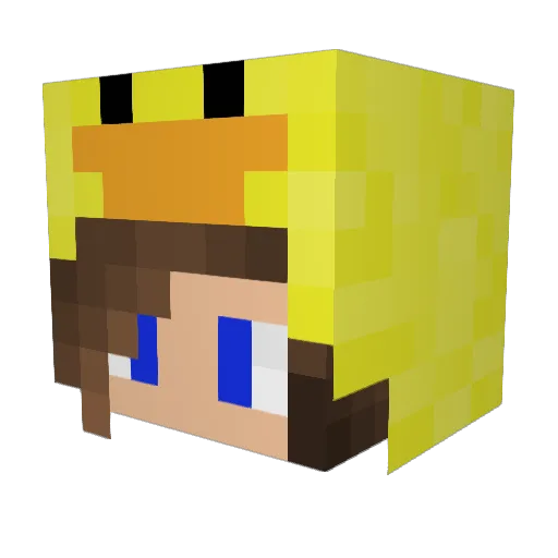 Hawkana Minecraft avatar head, 3D render