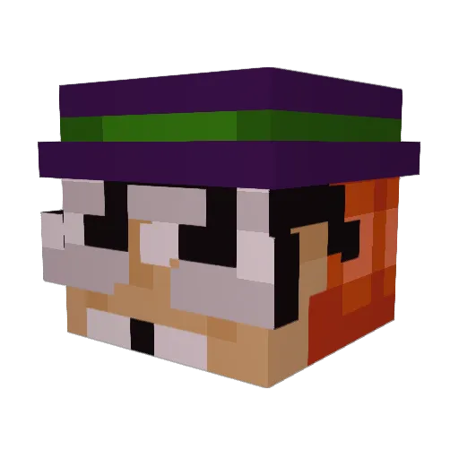 Hawke7 Minecraft avatar head, 3D render