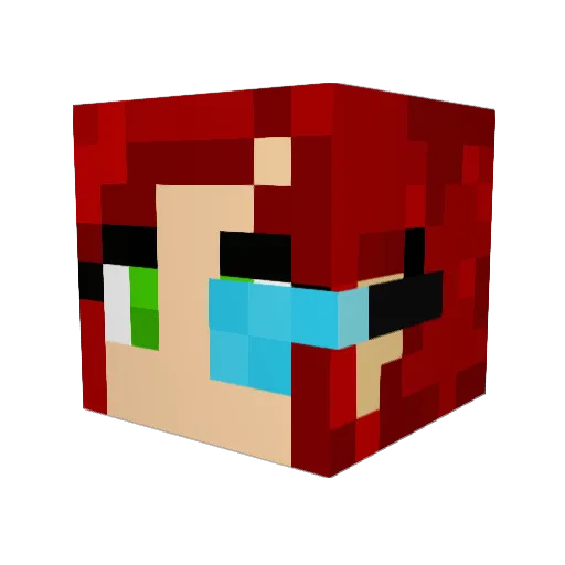 Hawkenight Minecraft avatar head, 3D render