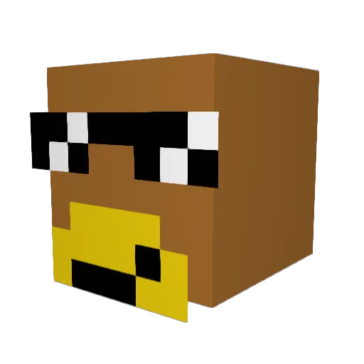 Hawkodile77 Minecraft avatar head, 3D render