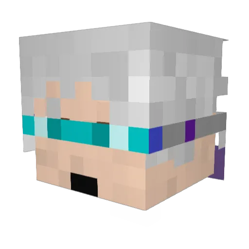 Hawksomnia Minecraft avatar head, 3D render