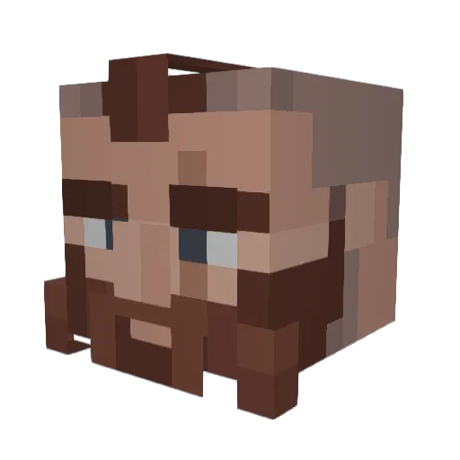 Hawkypou Minecraft avatar head, 3D render