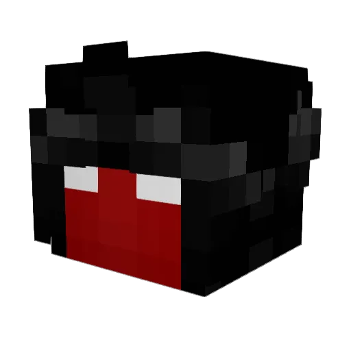 Hawmi Minecraft avatar head, 3D render