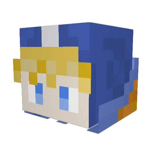 Hawnks Minecraft avatar head, 3D render