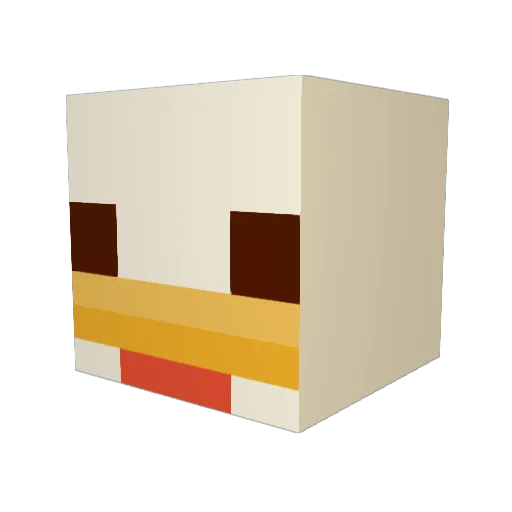 Hawnol Minecraft avatar head, 3D render