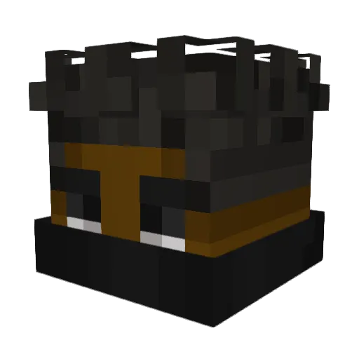 Hawqez Minecraft avatar head, 3D render
