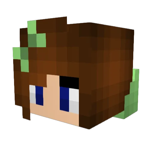 Hawtmommy Minecraft avatar head, 3D render