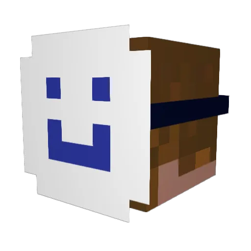 Hawuka Minecraft avatar head, 3D render