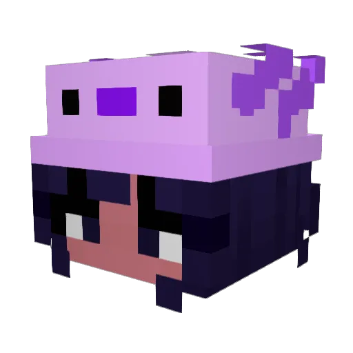 Hawxalotl Minecraft avatar head, 3D render