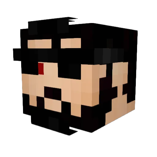 Hawxman Minecraft avatar head, 3D render