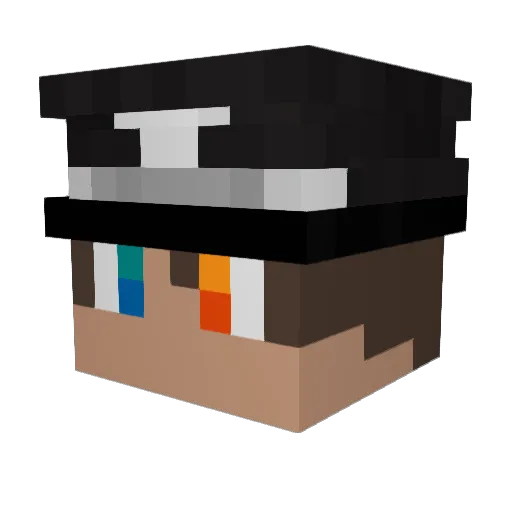 HaxOut Minecraft avatar head, 3D render