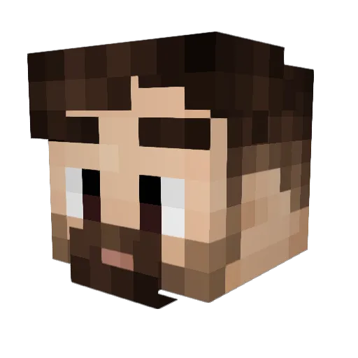 HaxTheCharizard Minecraft avatar head, 3D render