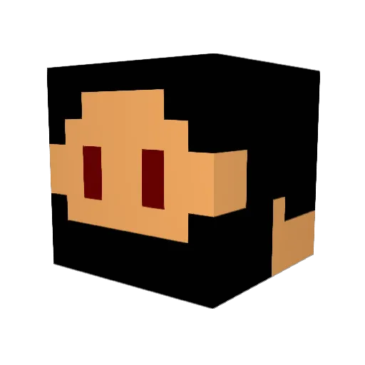 Hax_Muffins Minecraft avatar head, 3D render