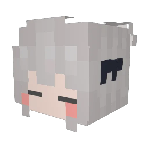 Hax_ice Minecraft avatar head, 3D render