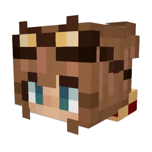 Haxana Minecraft avatar head, 3D render